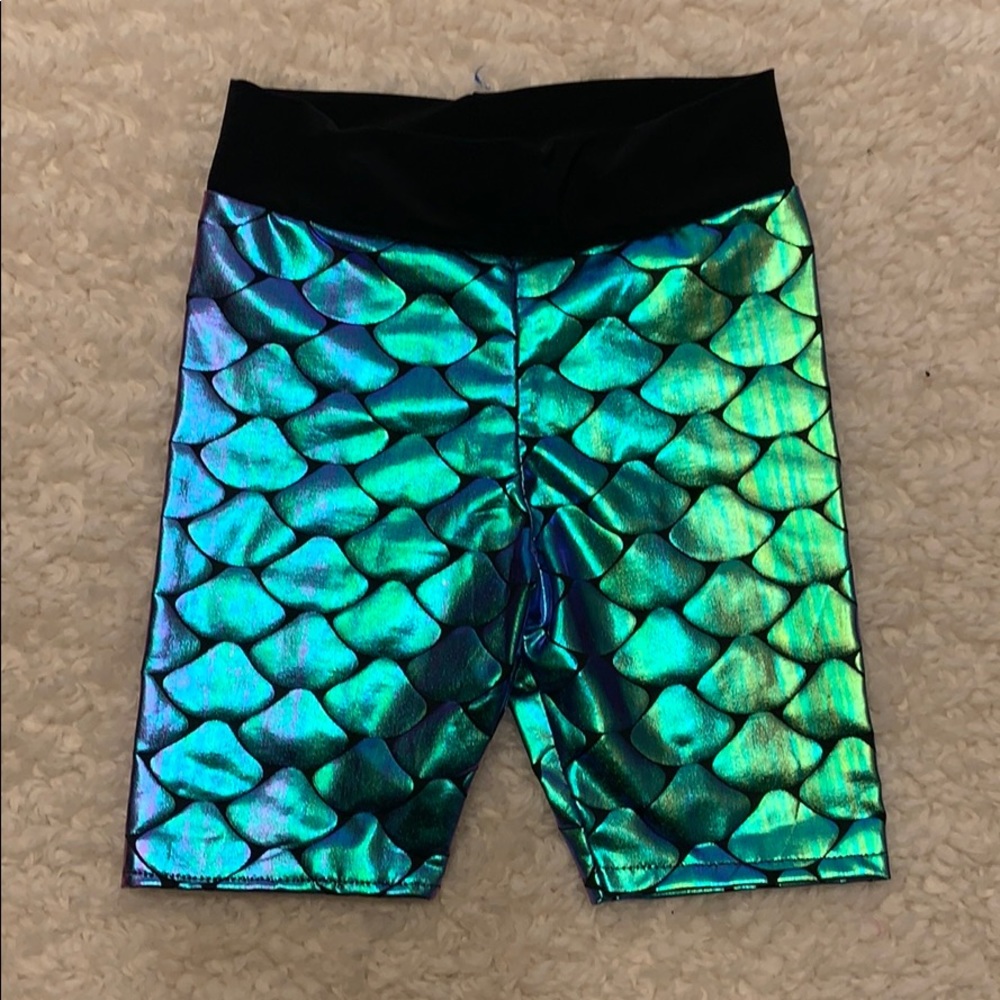 Mermaid scale bike shorts